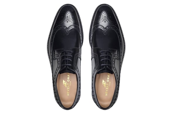 Hakiki Deri Siyah Günlük Bağcıklı Erkek Ayakkabı -8455-