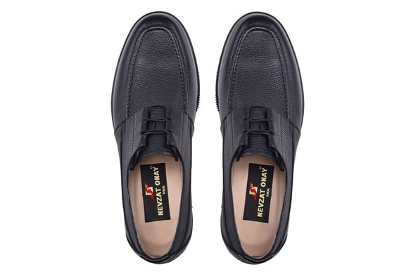 Hakiki Deri Siyah Günlük Bağcıklı Erkek Ayakkabı -11661-