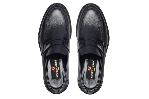 Hakiki Deri Siyah Günlük Loafer Erkek Ayakkabı -11928-
