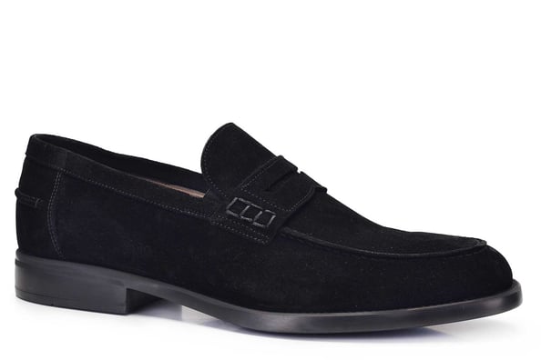 Hakiki Deri Siyah Yazlık Loafer Erkek Ayakkabı -11549-