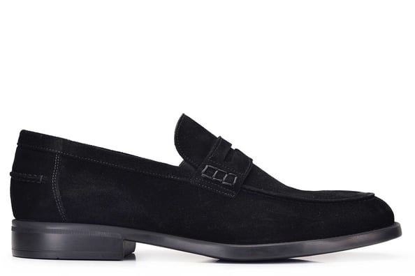Hakiki Deri Siyah Yazlık Loafer Erkek Ayakkabı -11549-