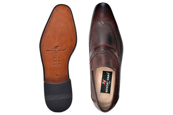 Kahverengi Klasik Loafer Kösele Erkek Ayakkabı -6970-