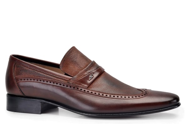 Kahverengi Klasik Loafer Kösele Erkek Ayakkabı -6970-