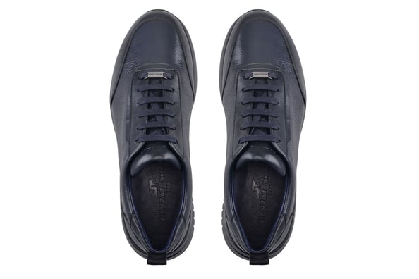 Lacivert Bağcıklı Sneaker Erkek Ayakkabı -12417-