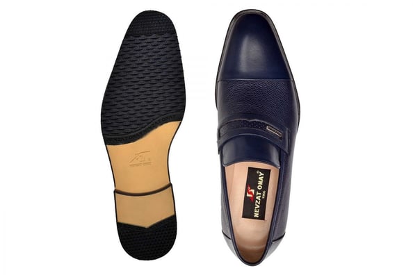 Lacivert Klasik Loafer Erkek Ayakkabı -10460-