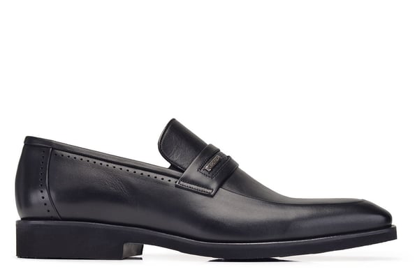 Siyah Günlük Bağcıksız Erkek Ayakkabı -12166-