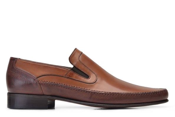 Taba Kahve Loafer Kösele Ayakkabı -7073-