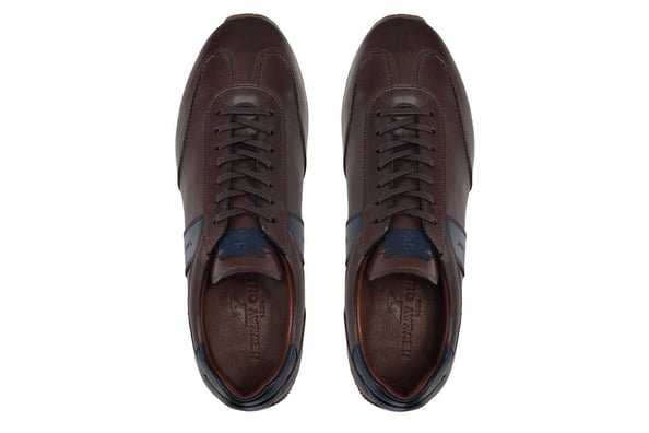 Kahverengi Baskılı Lacivert Detaylı Günlük Sportif Erkek Sneaker Ayakkabı