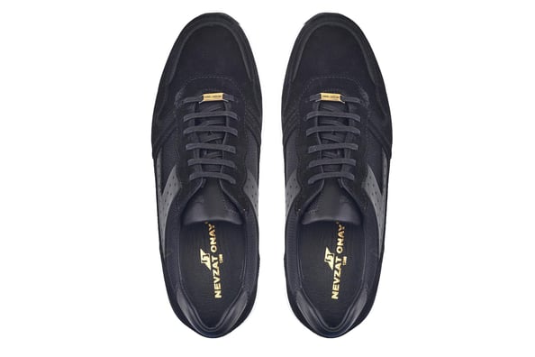 Siyah Tokalı Bağcık Detaylı Sportif Erkek Sneaker Ayakkabı