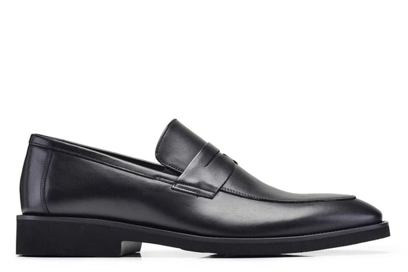 Siyah Bağcıksız Loafer Kuşak Detaylı Günlük Erkek Ayakkabı