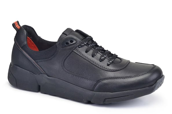 Siyah Bağcıklı Sportif Casual Sneaker Erkek Ayakkabı