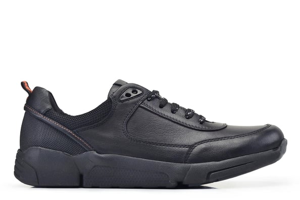 Siyah Bağcıklı Sportif Casual Sneaker Erkek Ayakkabı