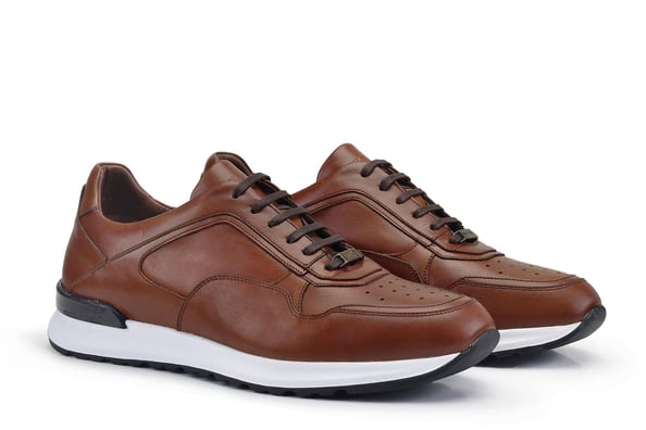 Taba Toka Detaylı Bağcıklı Sportif Erkek Sneaker Ayakkabı