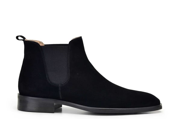 Siyah Süet Klasik Chelsea Erkek Bot