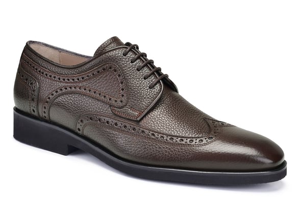 Kahverengi Bağcıklı Wingtip Stil Günlük Erkek Ayakkabı