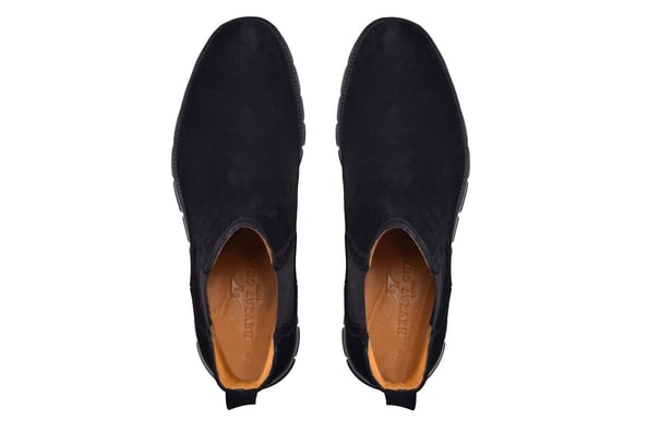 Süet Siyah Lastik Detaylı Günlük Erkek Bot