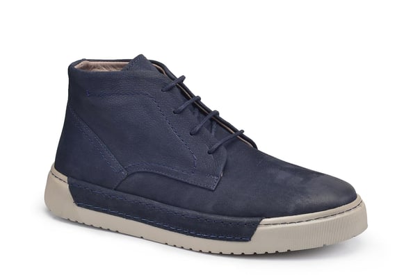 Lacivert Bağcıklı Chukka Stil Erkek Bot