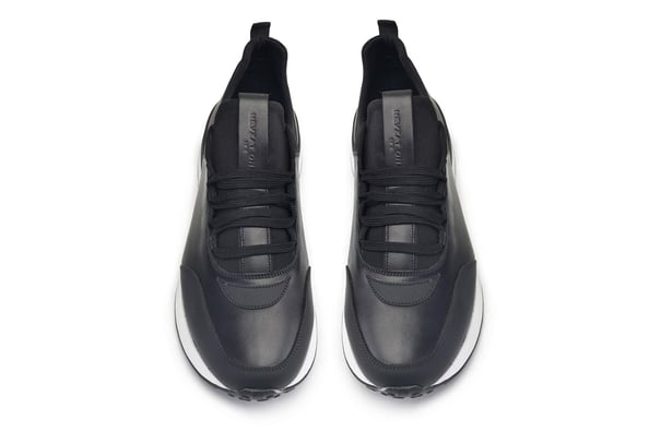Siyah Bağcıklı, astarı strech detaylı Erkek Sneaker Ayakkabı