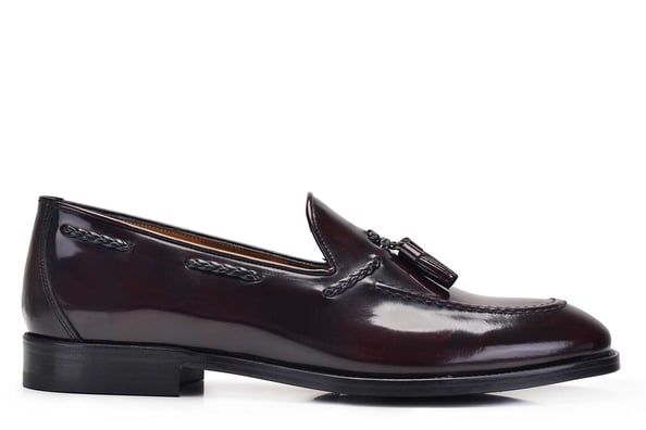 Bordo Açma Loafer Kösele Erkek Ayakkabı -11686-
