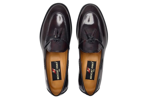 Bordo Açma Loafer Kösele Erkek Ayakkabı -11686-
