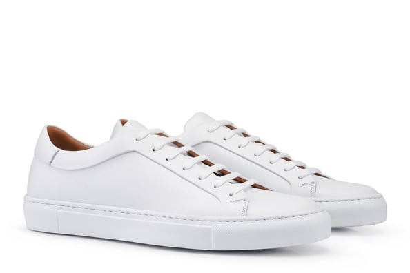 Beyaz Bağcıklı Erkek Sneaker Erkek Ayakkabı