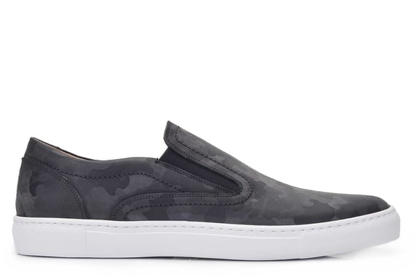 Hakiki Deri Gri Sneaker Erkek Ayakkabı -11539-