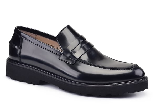 Hakiki Deri Siyah Günlük Loafer Erkek Ayakkabı -11922-