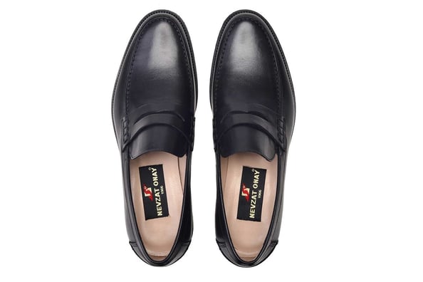 Hakiki Deri Siyah Günlük Loafer Erkek Ayakkabı -10780-