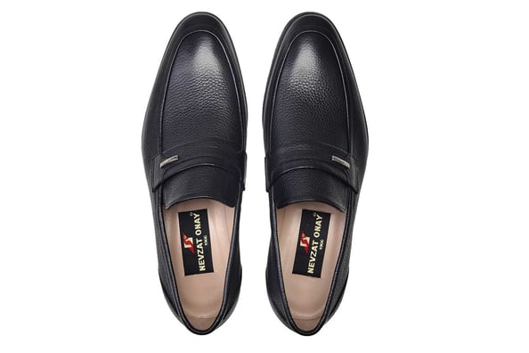 Hakiki Deri Siyah Günlük Loafer Erkek Ayakkabı -8335-