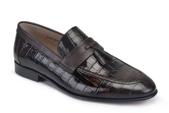 Kahverengi Klasik Loafer Kösele Erkek Ayakkabı -7555-