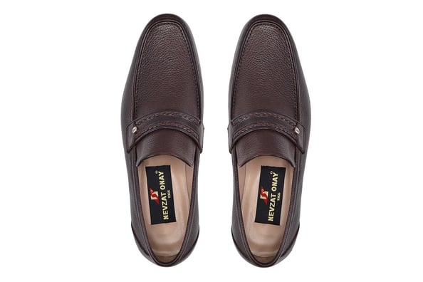 Kahverengi Klasik Loafer Kösele Erkek Ayakkabı -7005-