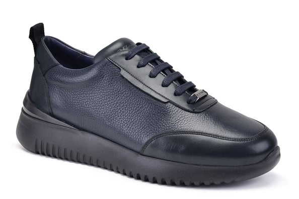 Lacivert Bağcıklı Sneaker Erkek Ayakkabı -12417-