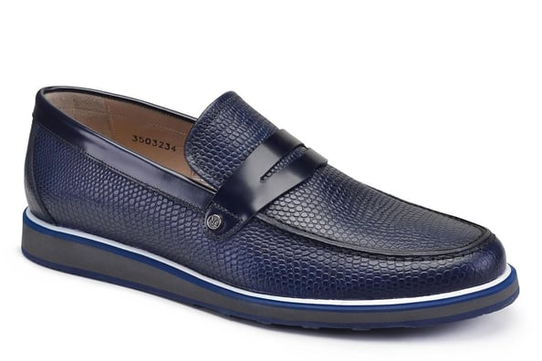 Lacivert Günlük Loafer Erkek Ayakkabı -11128-
