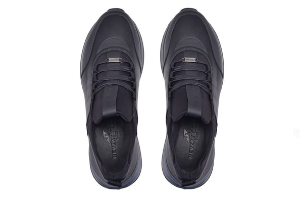 Siyah Bağcıklı Sneaker Erkek Ayakkabı -12468-