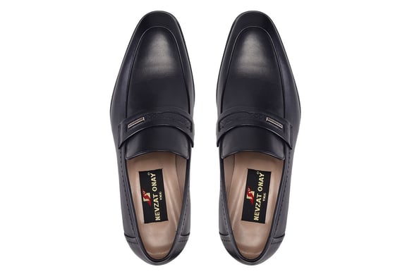 Siyah Günlük Bağcıksız Erkek Ayakkabı -12166-