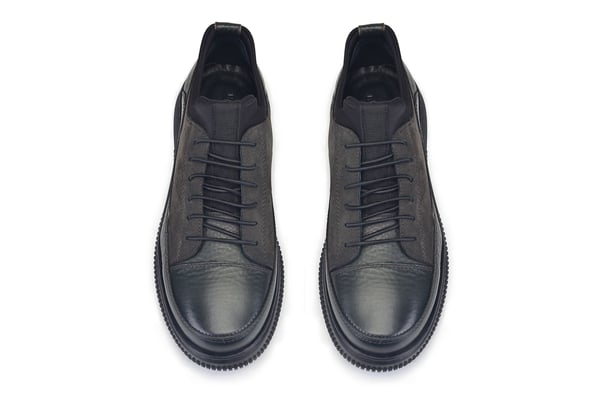 Siyah-Yeşil Bağcıklı Erkek Sneaker | Nevzat Onay