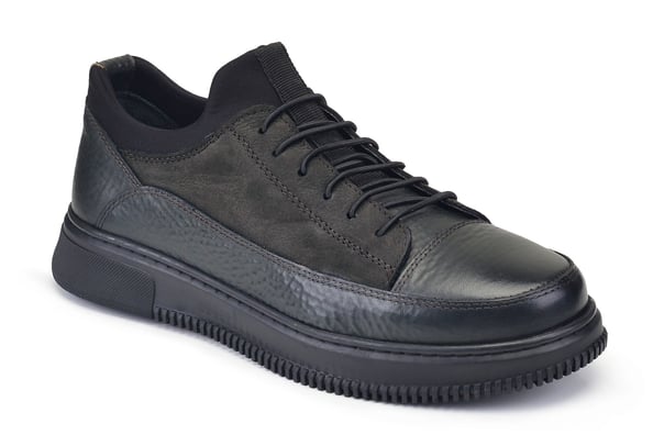 Siyah-Yeşil Bağcıklı Erkek Sneaker | Nevzat Onay