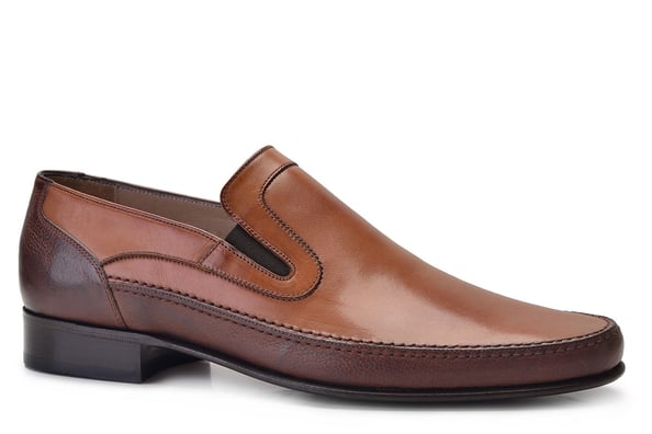 Taba Kahve Loafer Kösele Ayakkabı -7073-