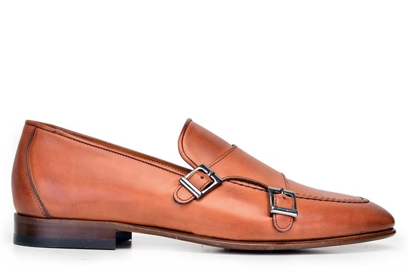 Taba Monk Strap Erkek Ayakkabı -9908-