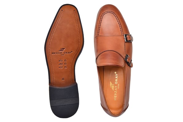 Taba Monk Strap Erkek Ayakkabı -9908-