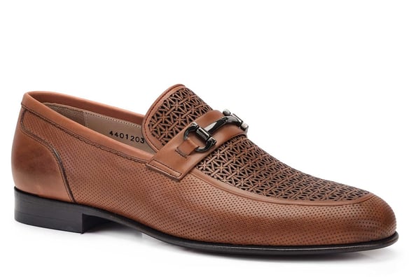 Tokalı Lazer Baskı Kösele Loafer Ayakkabı -11751-