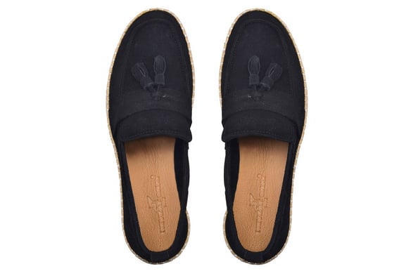 Siyah Bağcıksız Yazlık Loafer Günlük Erkek Ayakkabı