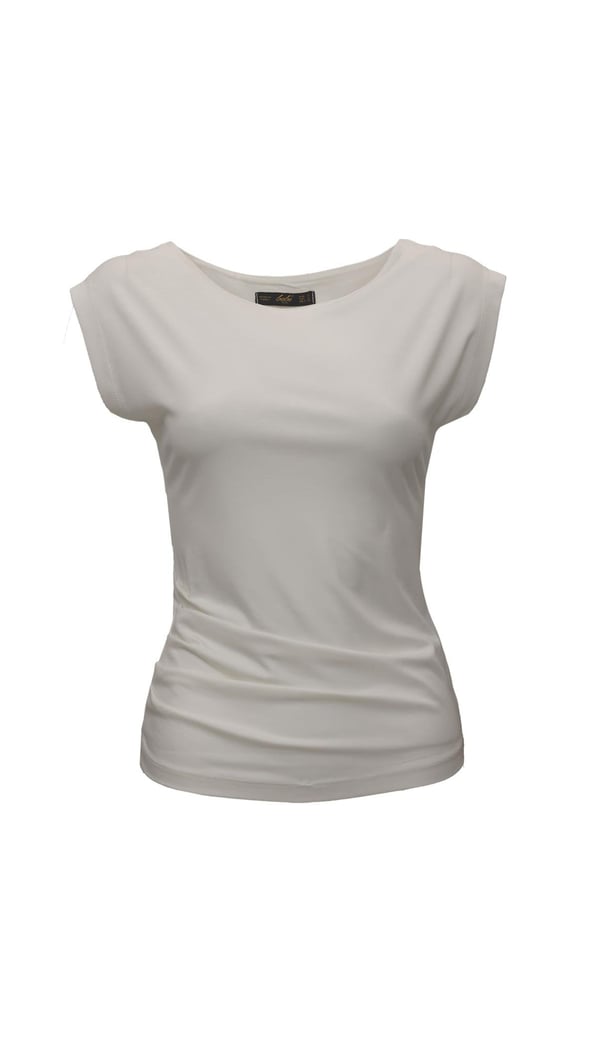 Bel Drape Ekru Modal Bluz