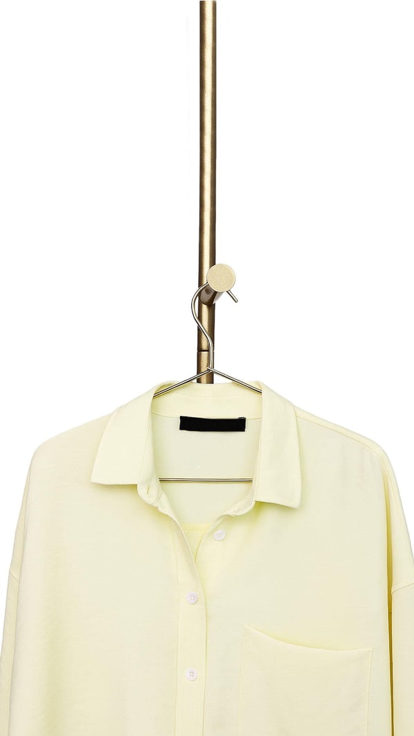 Cep Detay Yırtmaçlı Sarı Gömlek