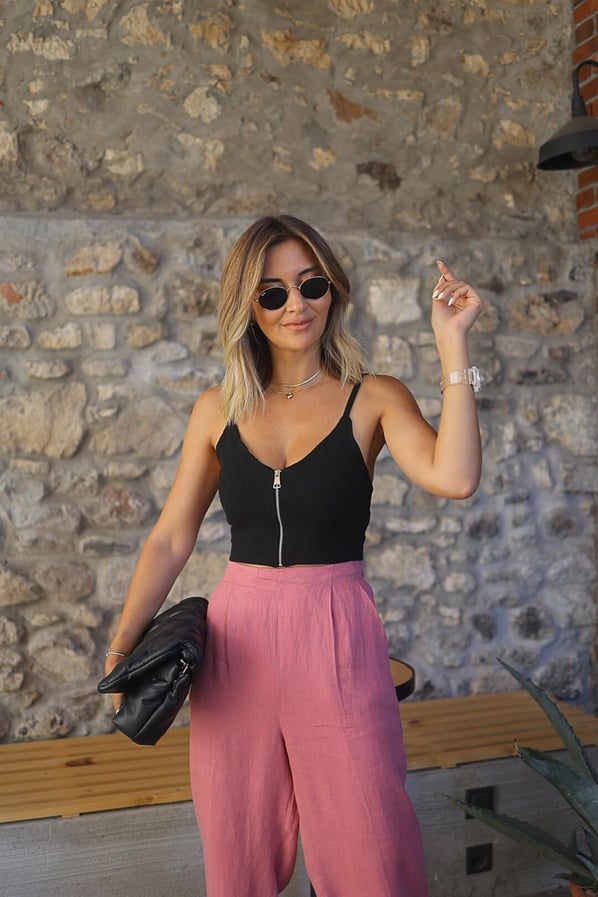 Fermuarlı Crop