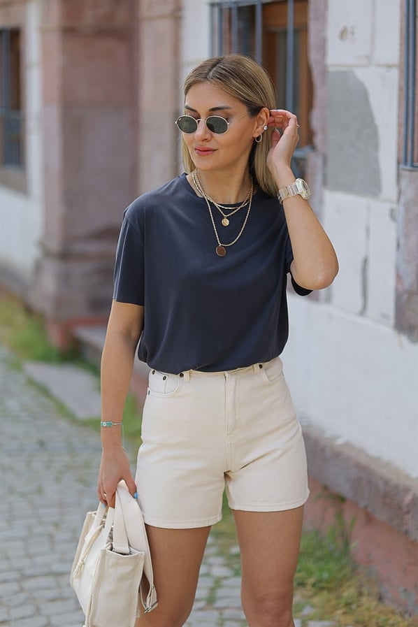 Orjinal Marka Modal Kumaş Tshirt