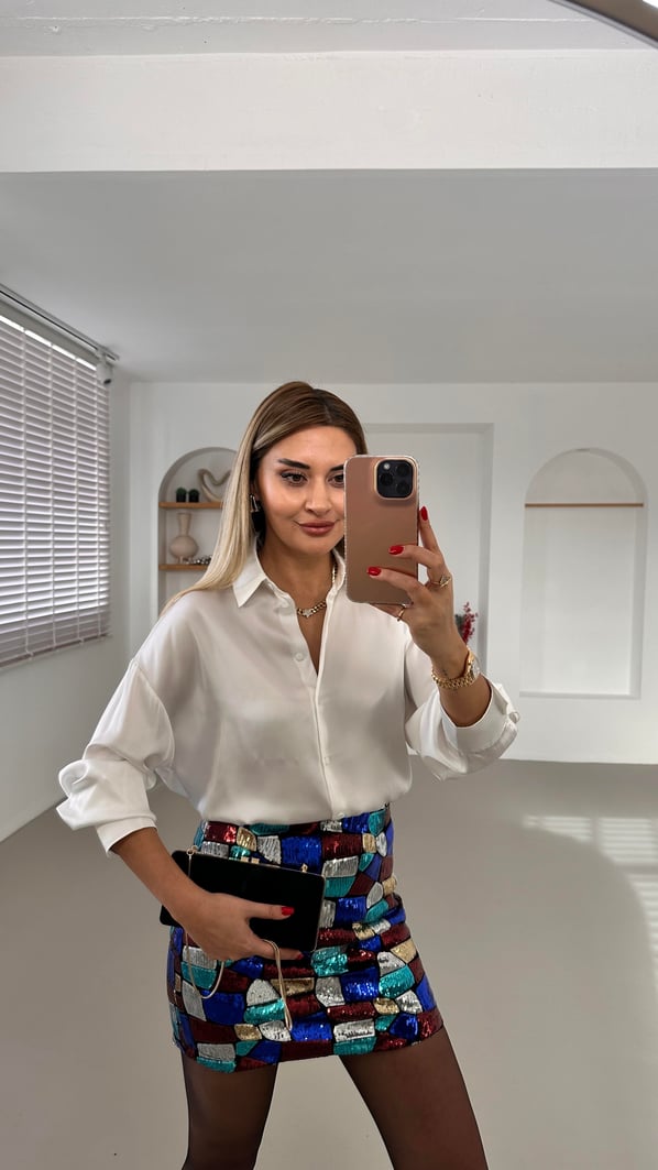 Özel Seri BF Ekru Saten Gömlek