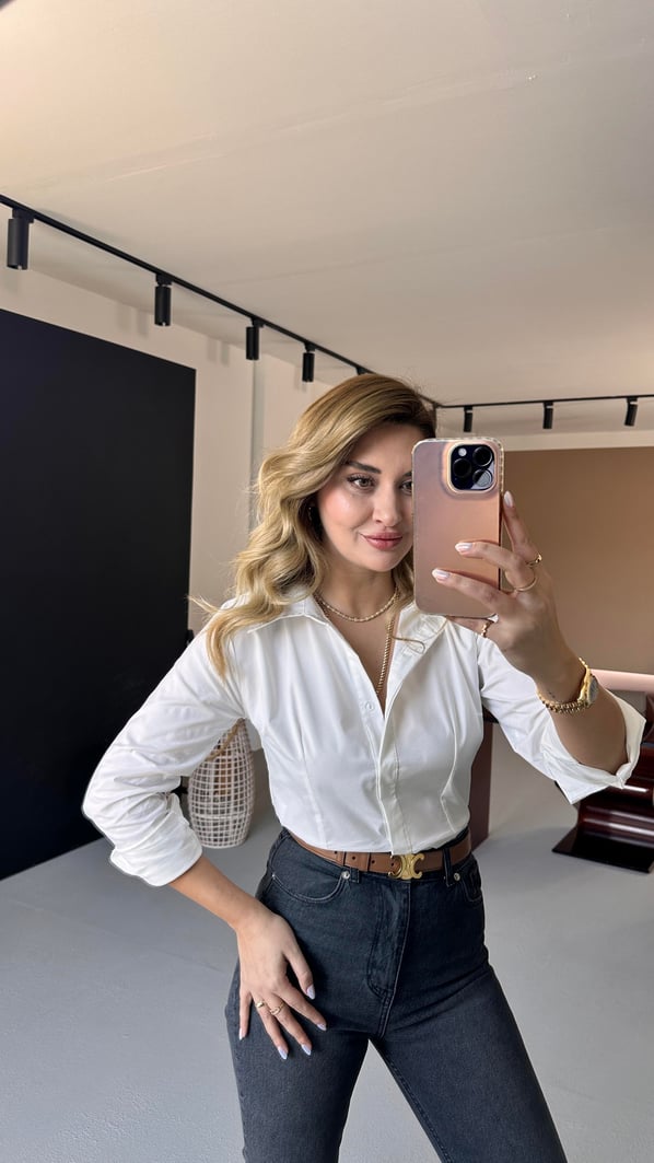 Özel Seri Slim Fit Beyaz Gömlek