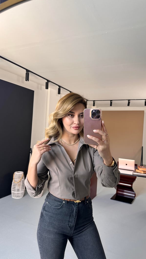 Özel Seri Slim Fit Vizon Gömlek