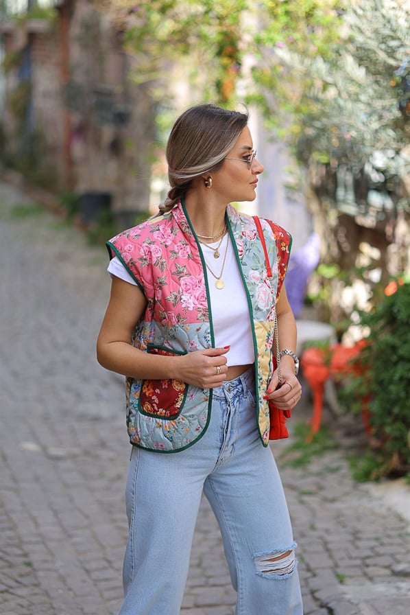 Patchwork Tasarım Yelek